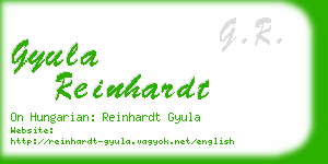 gyula reinhardt business card